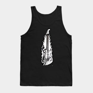 Retro Guitar Gift Guitarist Rock Concert Festival Guitar Tank Top